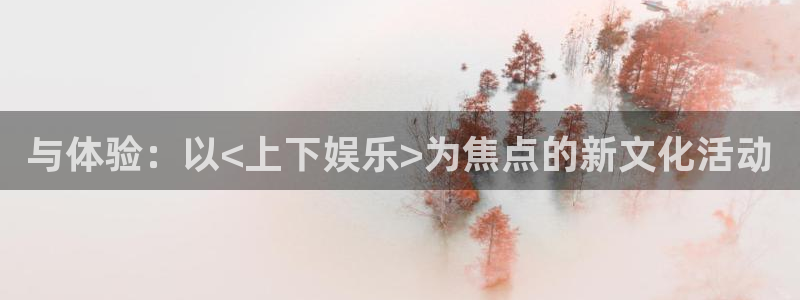 聚彩k：与体验：以<上下娱乐>为焦点的新文化活动